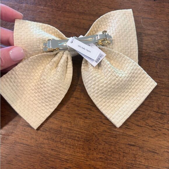J. Crew Cream Woven Hair Bow - Picture 4 of 4